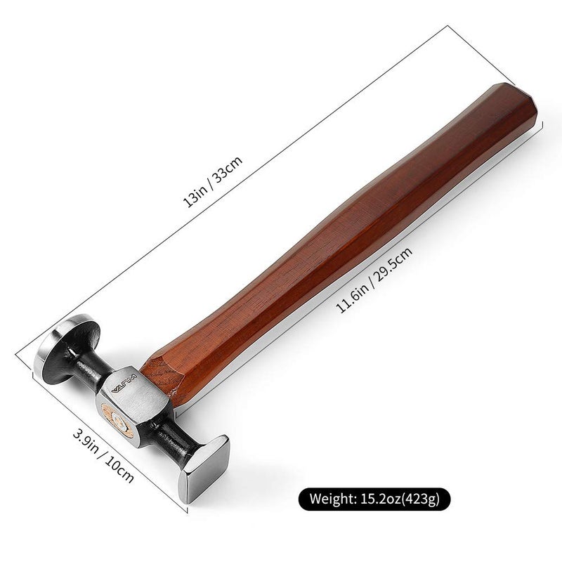 WUTA Leather Hammer Double Head Cobblers Hammer Mirror Polishing Carbon Steel Mallet for Professional Leather Craft Tool - Image 2